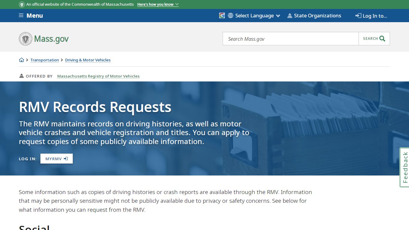 RMV Records Requests | Mass.gov